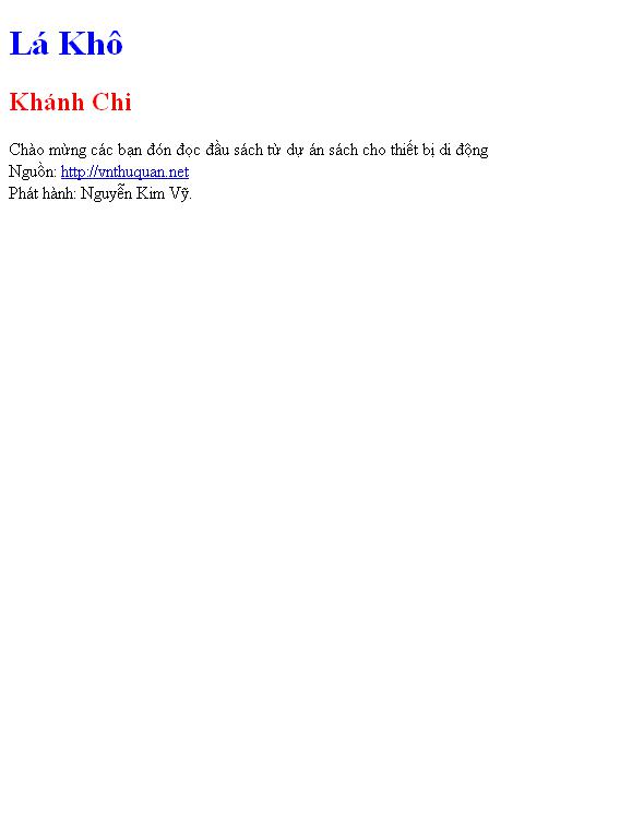 Lá Khô