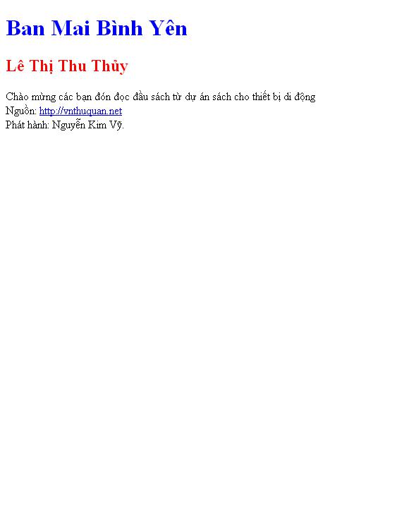 Ban Mai Bình Yên