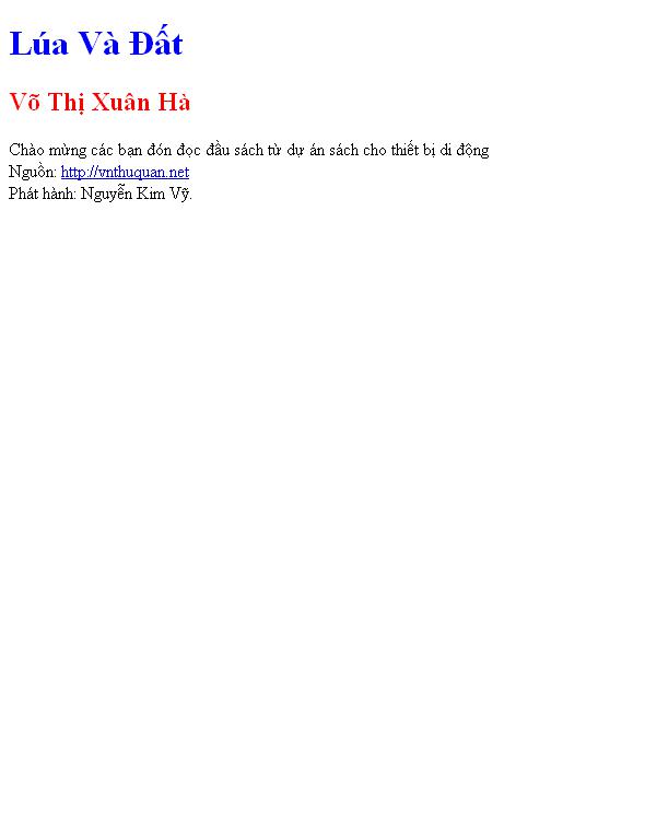 Lúa Và Đất