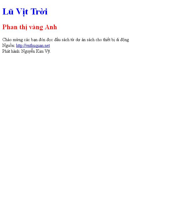 Lũ Vịt Trời