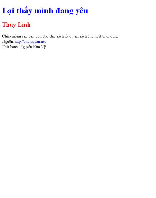 Lại thấy mình đang yêu