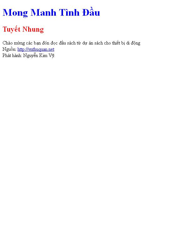 Mong Manh Tình Đầu