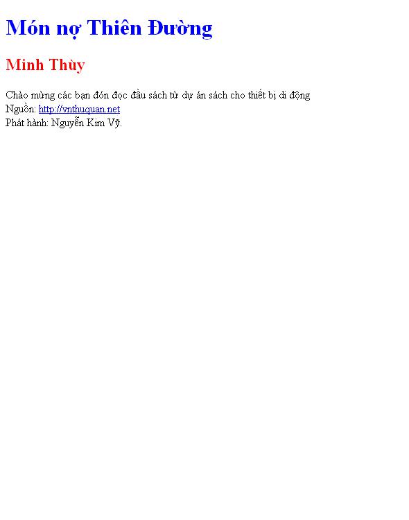 Món nợ Thiên Đường