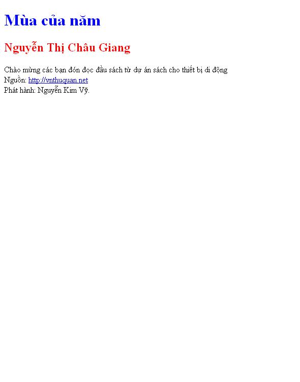 Mùa của năm