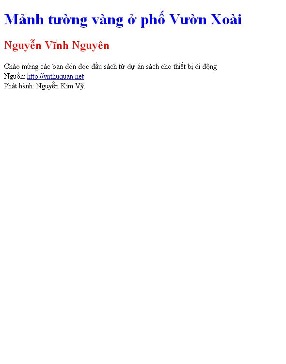 Mảnh tường vàng ở phố Vườn Xoài