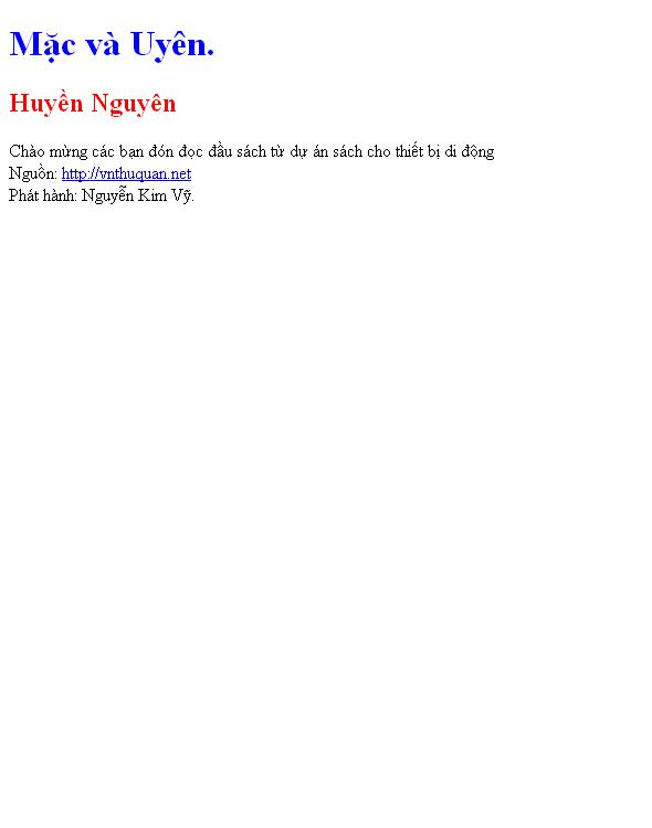 Mặc và Uyên.