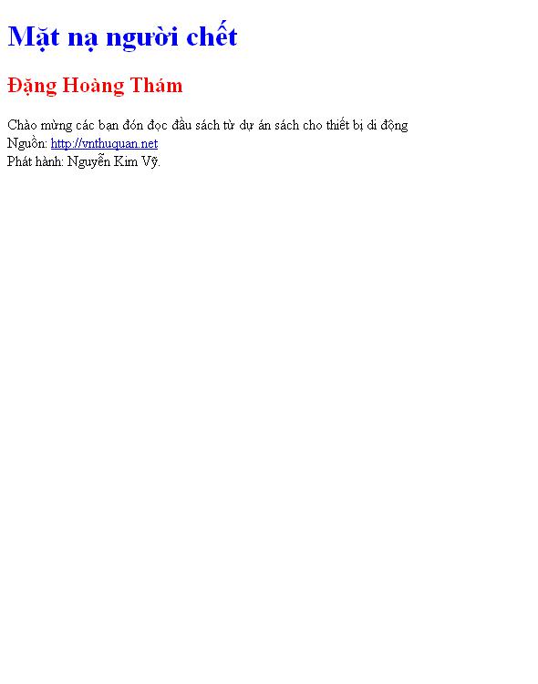 Mặt nạ người chết