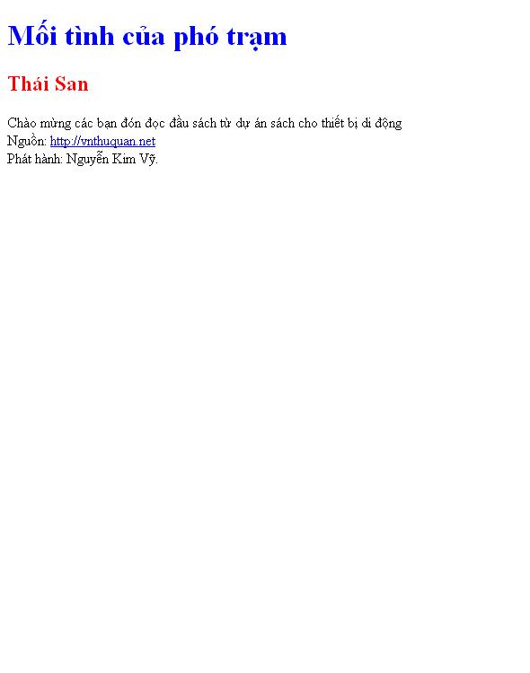 Mối tình của phó trạm