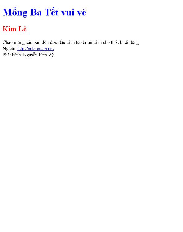 Mống Ba Tết vui vẻ
