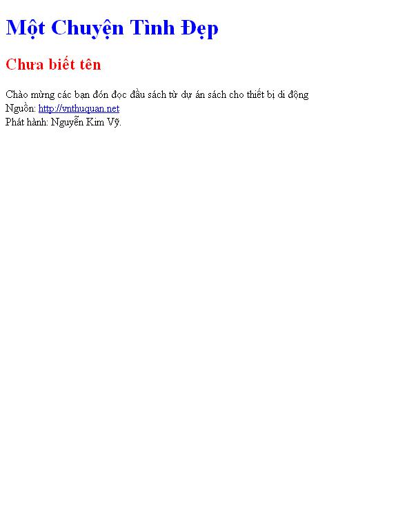 Một Chuyện Tình Đẹp