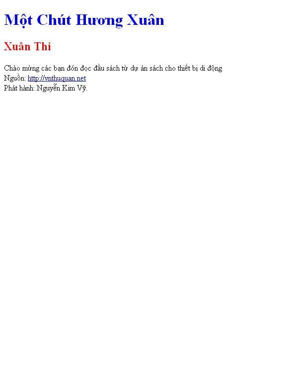 Một Chút Hương Xuân