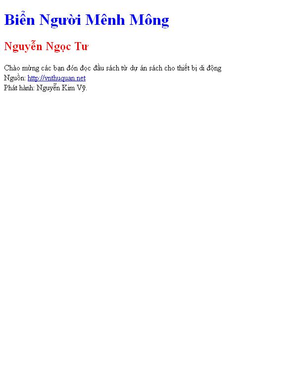 Biển Người Mênh Mông