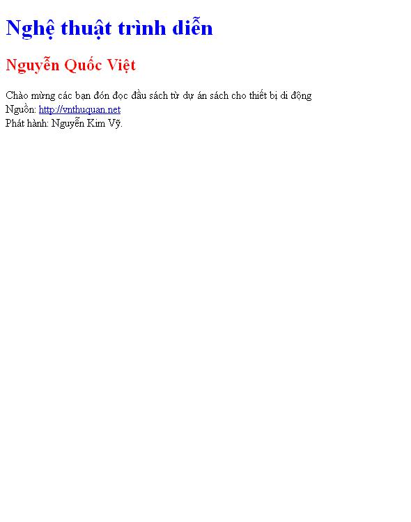 Nghệ thuật trình diễn