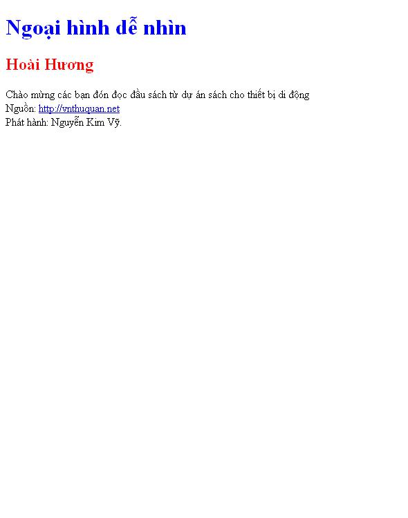 Ngoại hình dễ nhìn