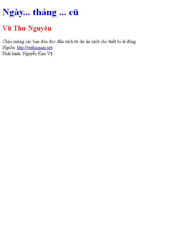 Ngày... tháng ... cũ