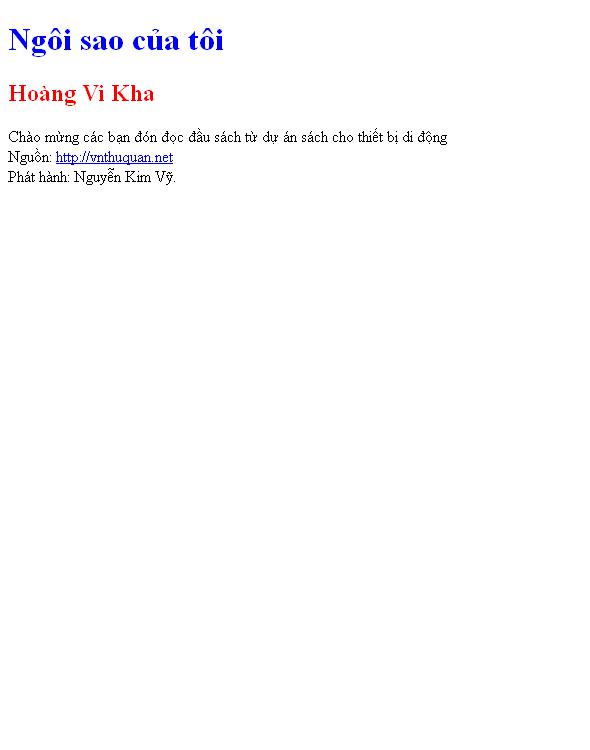 Ngôi sao của tôi