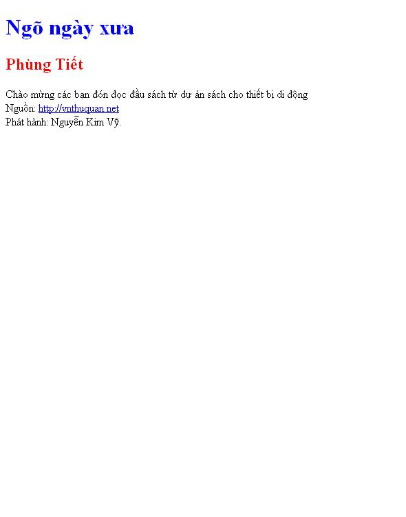 Ngõ ngày xưa