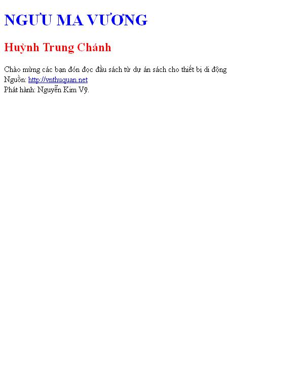 NGƯU MA VƯƠNG