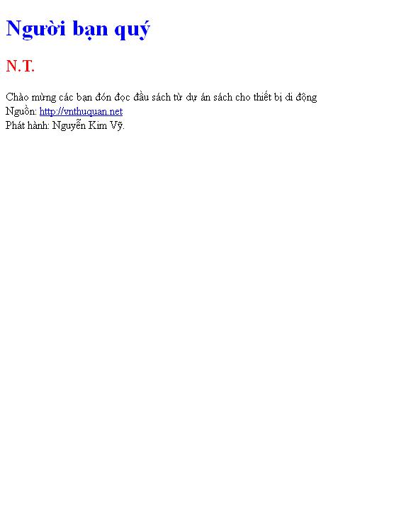 Người bạn quý