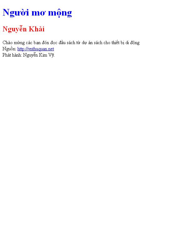 Người mơ mộng