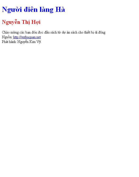 Người điên làng Hà