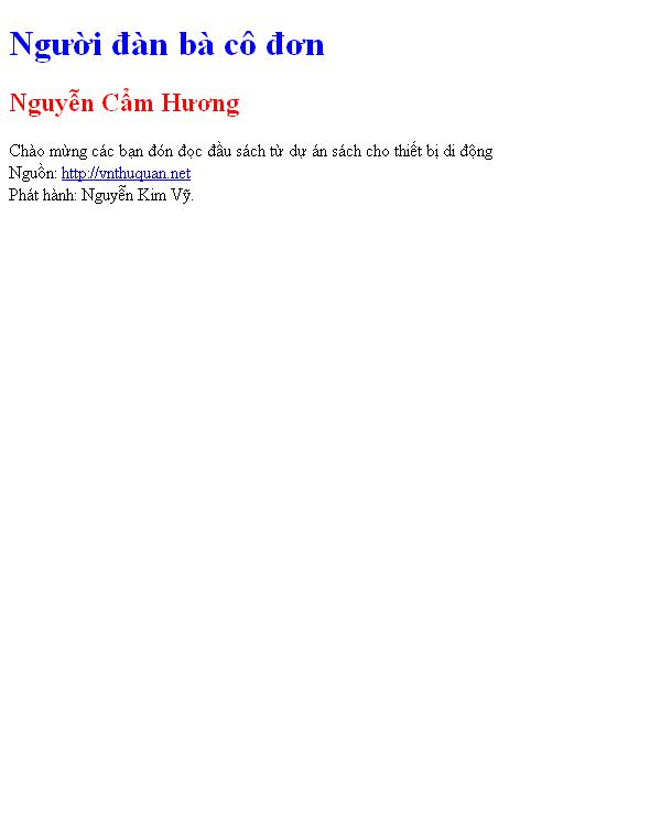 Người đàn bà cô đơn