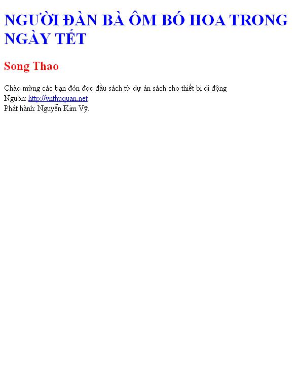 NGƯỜI ĐÀN BÀ ÔM BÓ HOA TRONG NGÀY TẾT