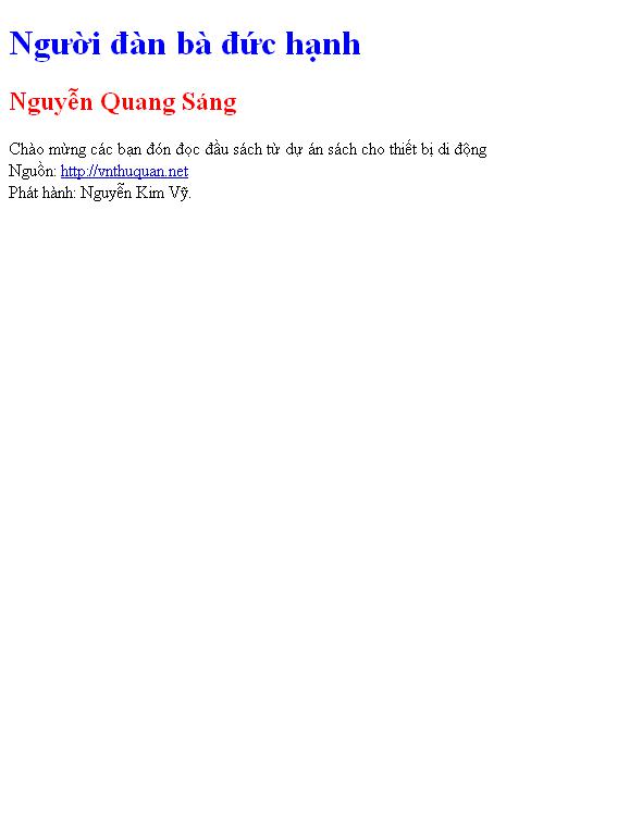 Người đàn bà đức hạnh