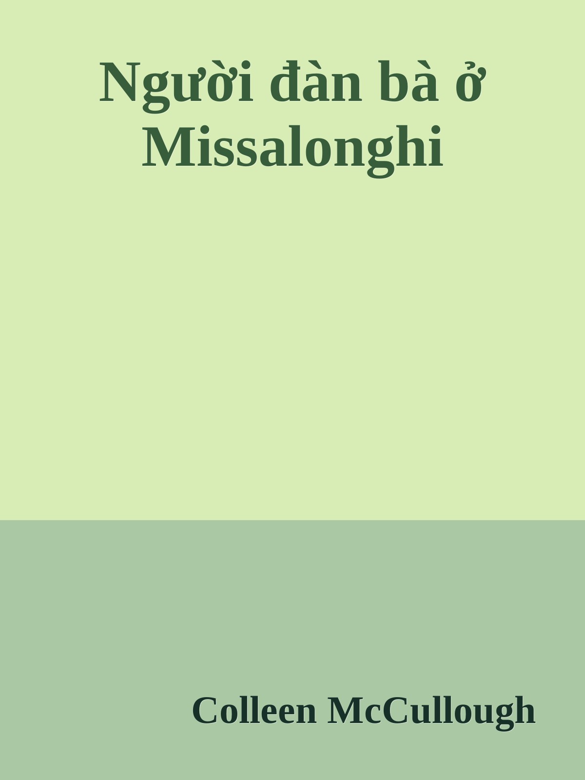 Người đàn bà ở Missalonghi
