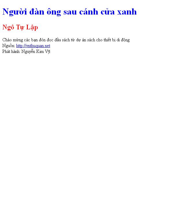 Người đàn ông sau cánh cửa xanh