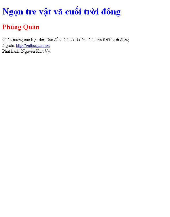 Ngọn tre vật vã cuối trời đông