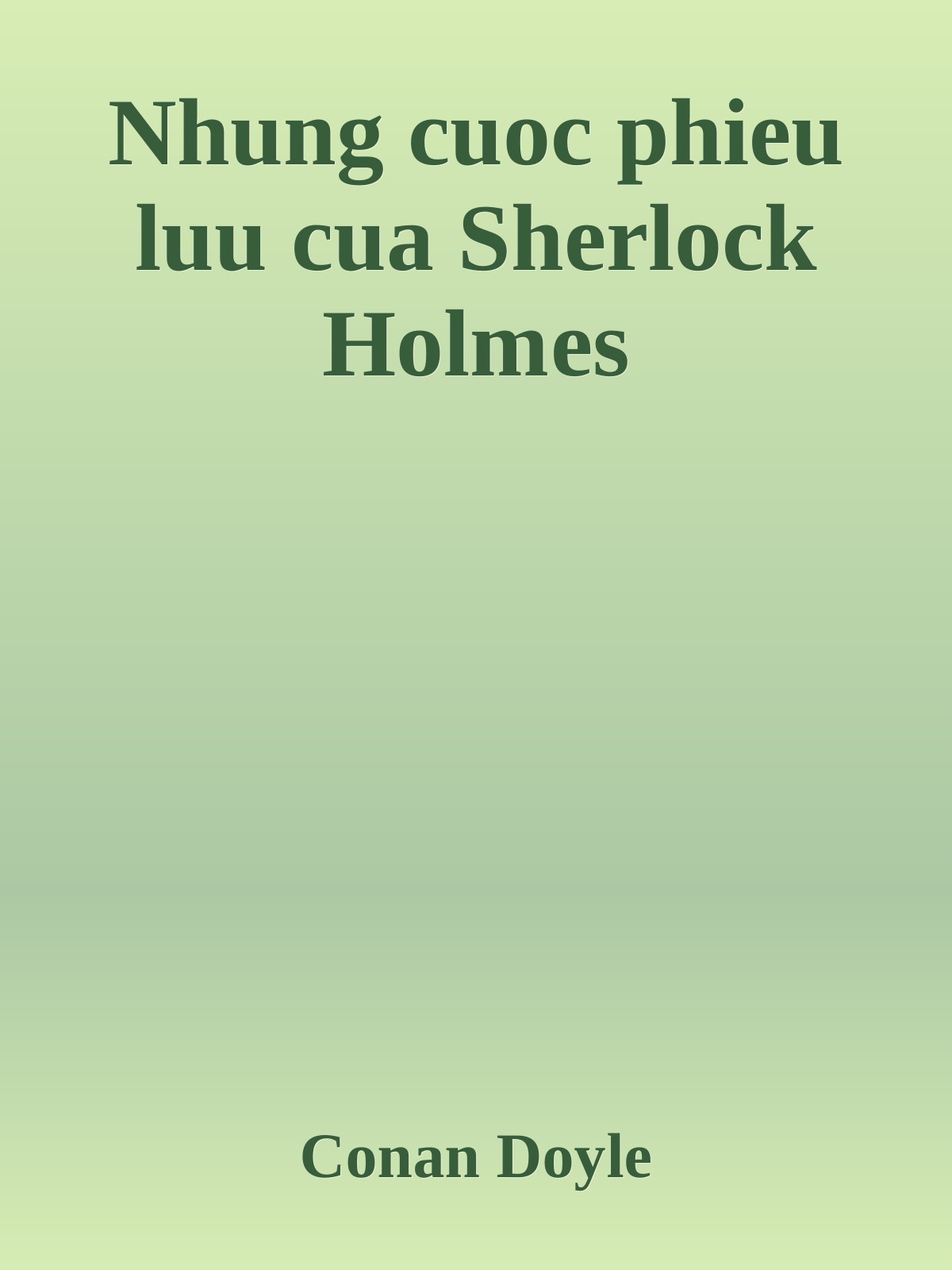 Nhung cuoc phieu luu cua Sherlock Holmes