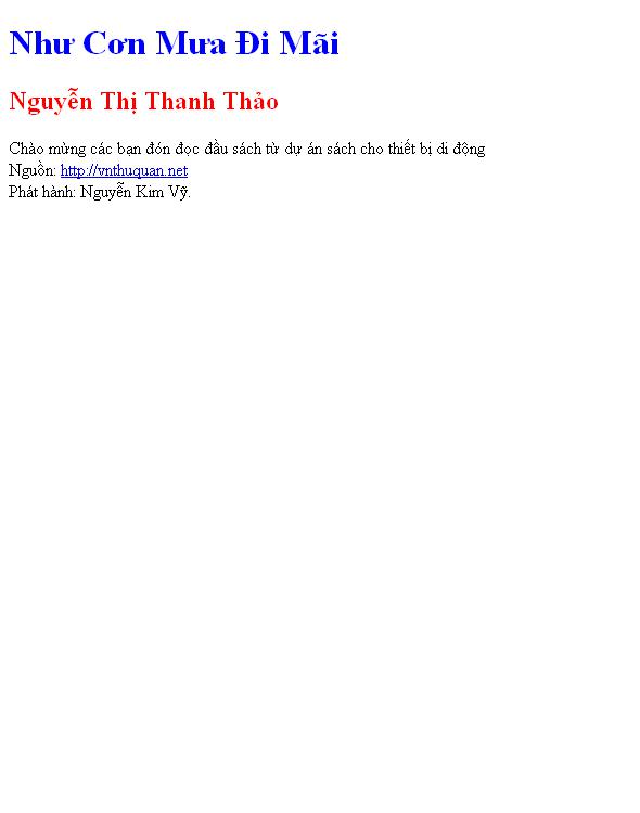Như Cơn Mưa Đi Mãi