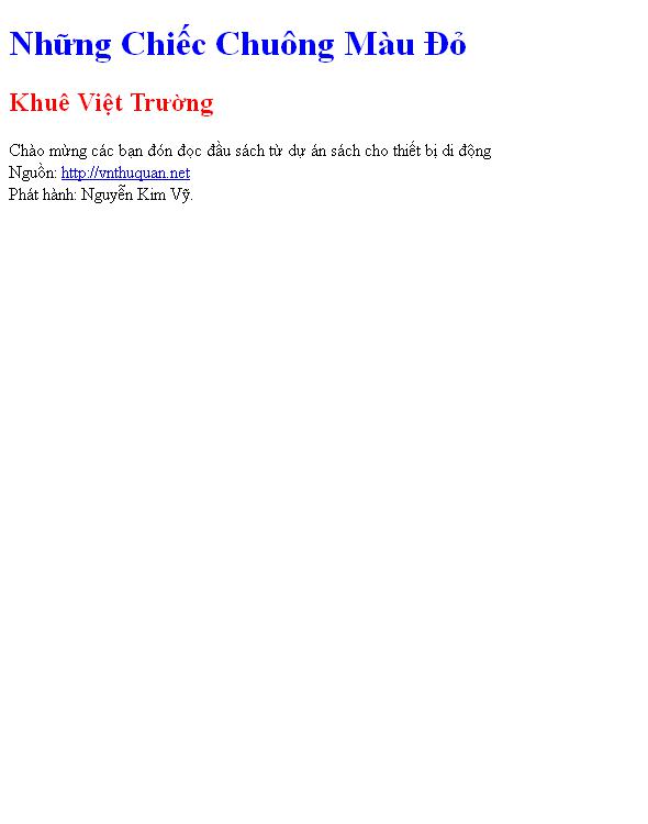 Những Chiếc Chuông Màu Đỏ