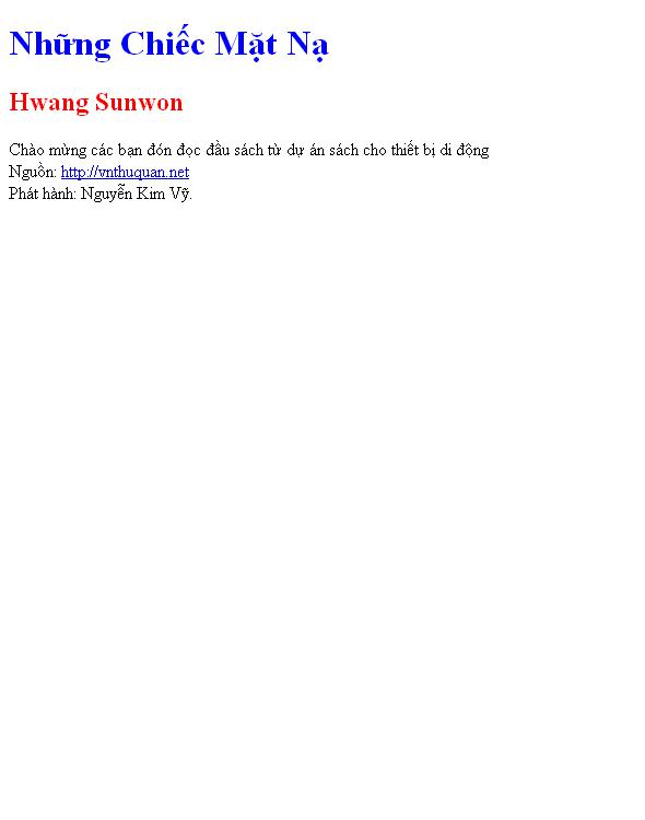 Những Chiếc Mặt Nạ