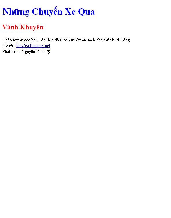Những Chuyến Xe Qua