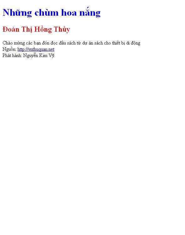 Những chùm hoa nắng