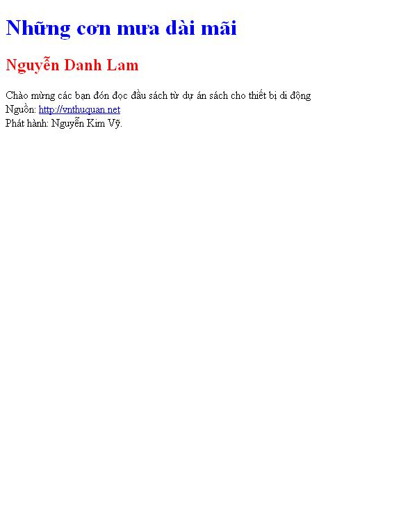Những cơn mưa dài mãi