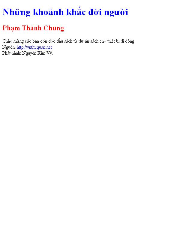 Những khoảnh khắc đời người