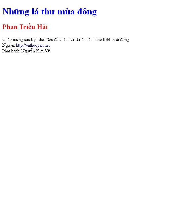 Những lá thư mùa đông