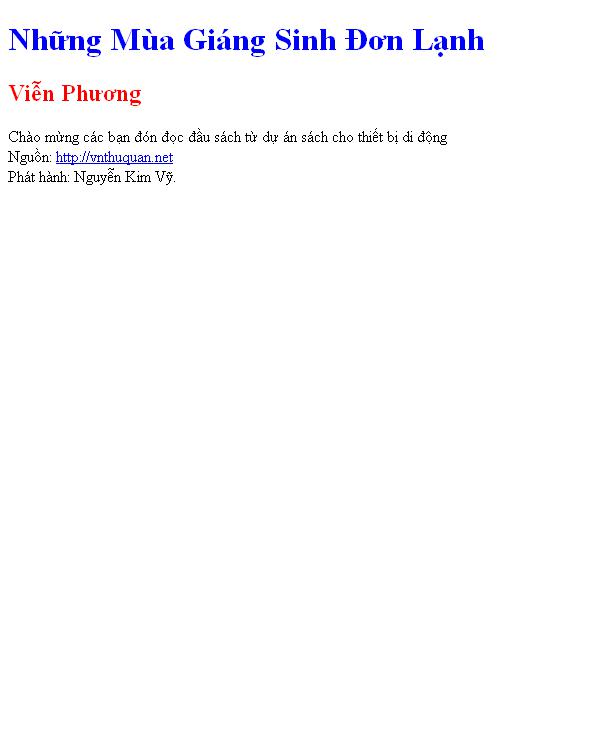 Những Mùa Giáng Sinh Đơn Lạnh