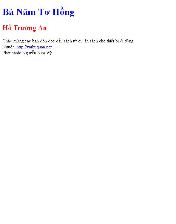 Bà Năm Tơ Hồng