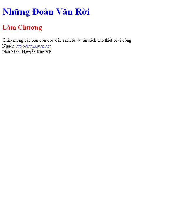 Những Đoản Văn Rời