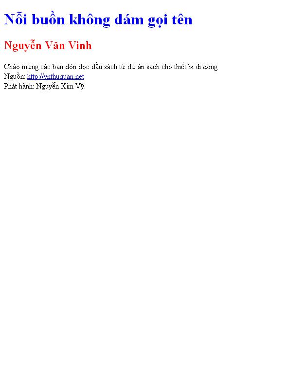 Nỗi buồn không dám gọi tên