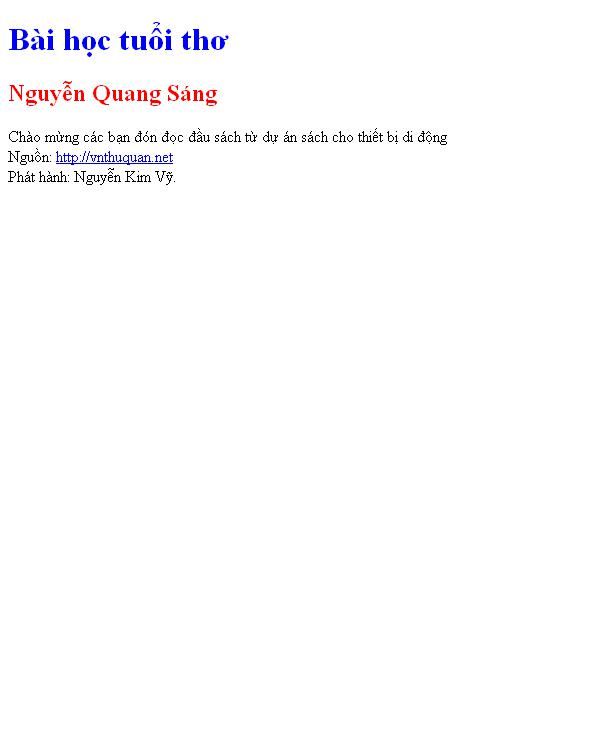 Bài học tuổi thơ