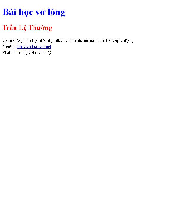 Bài học vở lòng