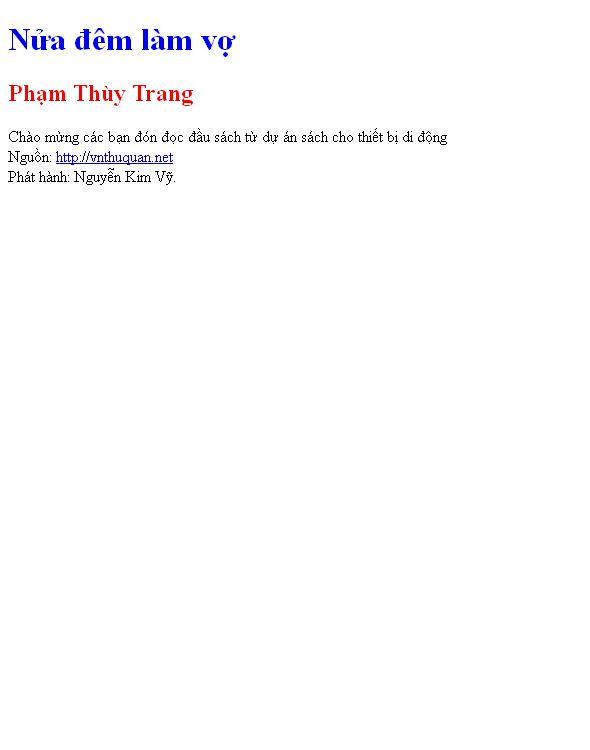Nửa đêm làm vợ