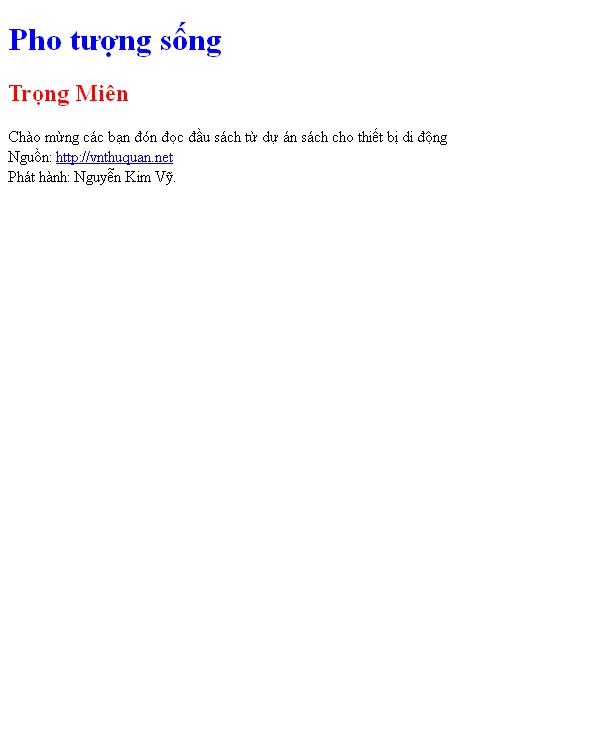 Pho tượng sống