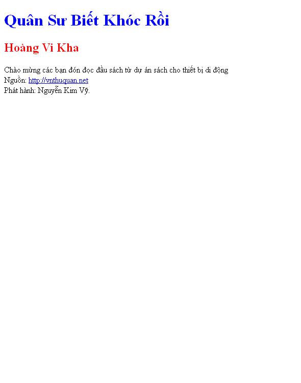 Quân Sư Biết Khóc Rồi