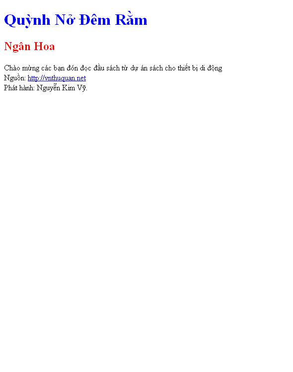 Quỳnh Nở Đêm Rằm
